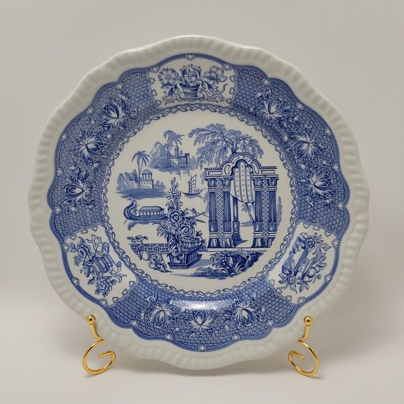 Spode Other - Spode Blue Room Collection Regency Series England Pagoda Dinner Plate 11 Inches